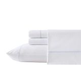 Laura Ashley - Lakenset, ademend katoenen percal beddengoed met bijpassende kussenslopen, zachte woondecoratie (schelpwit, kingsize)