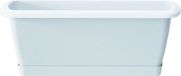 Prosperplast Plantenbak Respana - wit - met onderzetter - 59 x 18 cm - bloembak