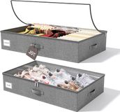Merkloos Opbergcontainers voor onder het bed - 70 liter capaciteit met stevige frames en deksels