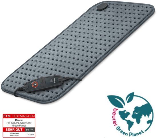 Beurer HK 123 Green Planet Elektrisch Warmtekussen XXL - Grijs