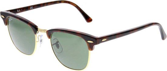 Ray-Ban Clubmaster RB3016 W0366 Zonnebril - Bruin - Groen - 49mm