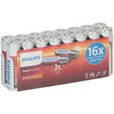 Philips Set van 16 AA batterijen LR6 1.5 volt
