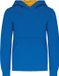 Kariban Sweat à capuche enfant avec capuche contrastée K453 - Light Royal Blue / Yellow - 10/12 Y (10/12 ans)