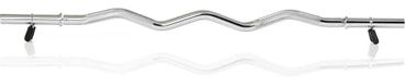 Gymstick CB-7, barre d'haltères standard, barre de poids solide, 100 kg, acier, chrome, 1200 mm
