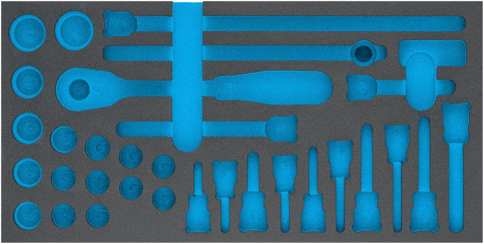 HAZET 163-352L Ladeblok Blauw, Grijs Schuim Duitsland 172 mm x 342 mm