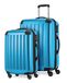 HAUPTSTADTKOFFER Alex 2-delige kofferset harde schaal glanzend, middelgrote koffer 65 cm + handbagage 55 cm, 74 + 42 liter, TSA, blauw