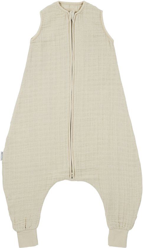 Meyco Baby Uni Zomer Slaapoverall Jumper - 104 cm - Pre-Washed hydrofiel - Soft Sand