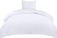 TRANKIELO® - Housse de couette 135x200 cm et taie d'oreiller 80x80 cm - Blanc - Microfibre