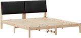 vidaXL Bedframe - Bruin en zwart - 200 x 200 cm - Massief grenenhout