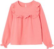 Vertbaudet Meisjesblouse met ruches van katoengaas