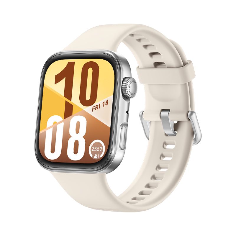 HUAWEI WATCH FIT 4 Smartwatch - 1.82" Digital Display, GPS, Bluetooth 5.2, Silver Case, White Band