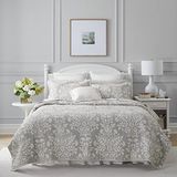 Laura Ashley Home Rowland Collectie Beddengoed, Grijs, Katoen, Omkeerbaar, Queensize