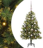vidaXL - Sapin de Noël artificiel articulé avec pommes de pin vert 150 cm