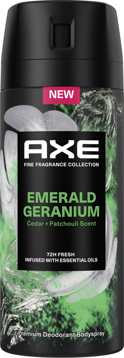 AXE Fine Fragrance Collection Emerald Geranium - Premium Deodorant Bodyspray - 150 ml