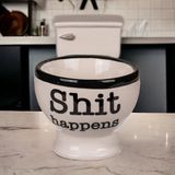 OOTB Funny Happens Mug Toilet Coffee Pot with Sink - White Ceramic Coffee Mug