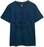Superdry Athletic Tonal T-shirt Relaxed Fit Heren L Pilot Mid Blue