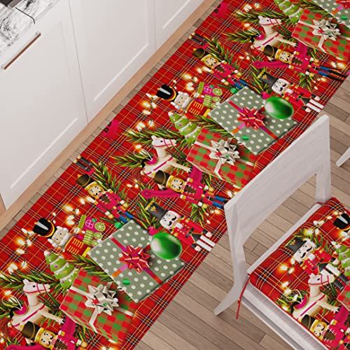 PETTI Artigiani Italiani - Keuken tapijt - Kerstmis - 52 x 480 cm - Design Soldatini - Antislip en wasbaar - 100% Made in Italy