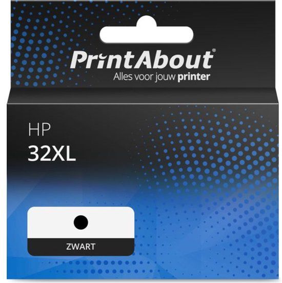 PrintAbout huismerk Inktcartridge 32XL (1VU24AE) Zwart