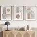 Lot de 3 affiches / posters triptyque - formes géométriques - 3 affiches - 40x50 cm (cadres non fournis) - bordure noire et blanche