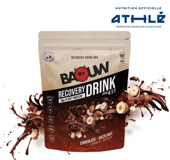 Baouw | Recovery Drink | Chocolade - hazelnoot | 19 Gram Proteïne