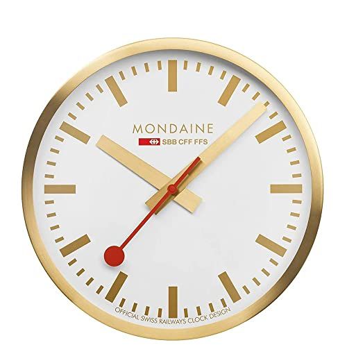 Mondaine Wandklok A990CLOCK18SBG, goud