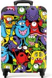 NoBoringSuitcases.com® Kindertrolley monsters - Kinder reiskoffer - 55x35x25