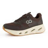 Tenhaag Sneakers laag chocoladebruin / wit