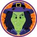 Bellatio Decorations Halloween bierviltjes - 10x stuks - heks - karton - dubbelzijdig