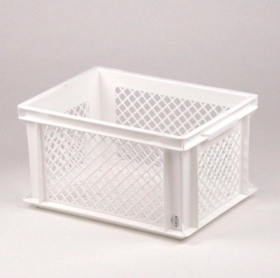 Fietskrat Kunststof Wit - 26 l - L40 x B30 x H22 cm