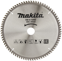 Makita Makita D-72992 Cirkelzaagblad - 235 X 30 X 80T - Aluminium