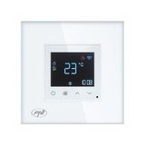PNI CT25W WiFi slimme thermostaat voor centrale verwarming op gas, inbouwmontage, 16A, bediening via de Tuya Smart-applicatie, dagelijkse programmering, handmatige/automatische modus, kleur wit