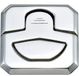 Goldenship Poignée de levage carrée Ss 316 Argent 51 x 51 mm