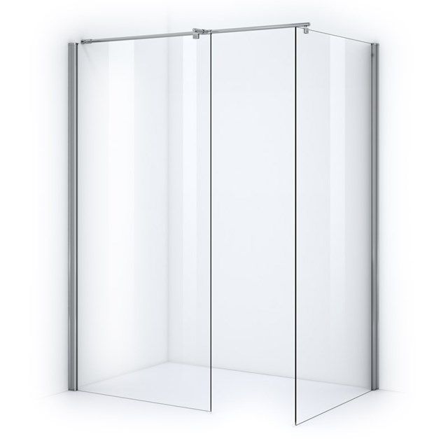 Maxaro Inloopdouche Zircon Comfort 100x80cm Veiligheidsglas 6 mm Chroom