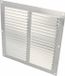 AMIG Ventilatierooster/muurrooster - 200 x 200mm - aluminium - zilver - schoepenrooster