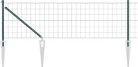 vidaXL Euro-hek met grondpennen 10 x 0,4 m PVC-coated staal groen mesh