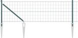 vidaXL Euro-hek met grondpennen 10 x 0,4 m PVC-coated staal groen mesh