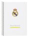 Safta Real Madrid Equipación 25/26 notitieboek 80 vellen, hardcover, ideaal voor kinderen van verschillende leeftijden, comfortabel en veelzijdig, kwaliteit en sterkte, 15,5 x 22 cm, wit, M