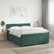 Maison Exclusive Lit boxspring exclusif avec matelas et éclairage LED, couleur vert foncé, dimensions 140 x 190 cm, revêtement en velours