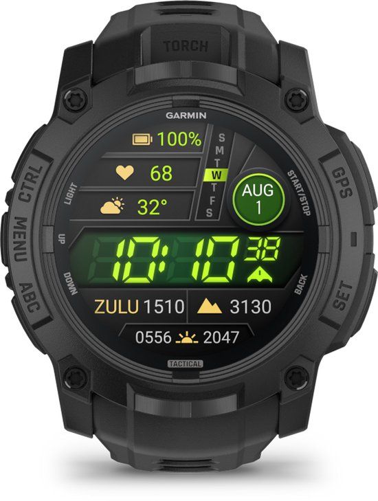 Garmin Instinct 3 Tactical Edition Smartwatch - 50mm, AMOLED, Zwart