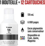 Canon GI-56BK zwarte inktfles, 170 ml, compatibel met MAXIFY GX-printers, opbrengst tot 6000 pagina's