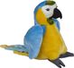 Ravensden Pluche knuffel Macaw papegaai - blauw - 28 cm