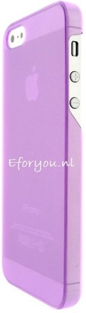 eforyou - huismerk iPhone 5 5s SE back cover hoesje - transparant paars