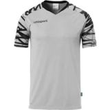 Uhlsport Goal 25 Shirt Korte Mouw Heren - Donkergrijs Gemeleerd / Zwart | Maat: 3XL