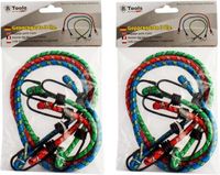 Merkloos / Sans marque B-Tech Snelbinders - 6x - 60 cm - spanelastiek bagagedrager - Fiets accessoires