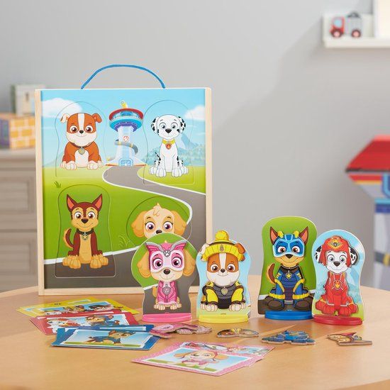 PAW Patrol Melissa & Doug PAW Patrol Magnetische houten speelfiguren (64-delig)