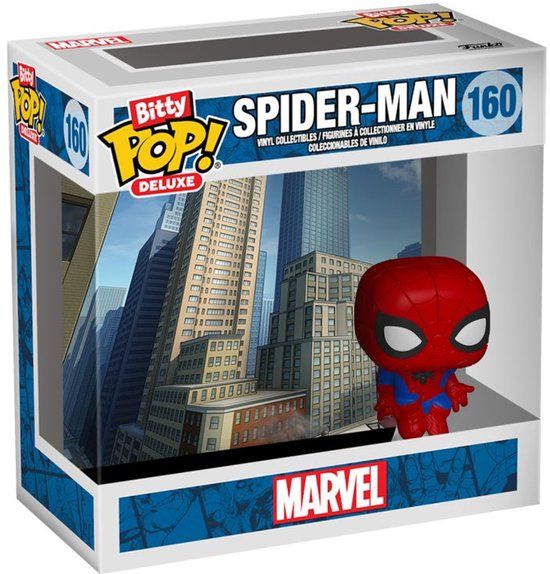 Funko Spider-Man Bitty POP! Deluxe Vinyl Figure Spider-Man (Cityscape) Display