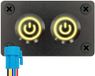ProRide Interrupteurs à pression métalliques en panneau encastrable double 220V ON-OFF - 19mm - IP67 - Indicateur LED Jaune