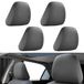 Housse d'appuie-tête housse de voiture - 4 pièces - Gris - 100% polyester - Lavable