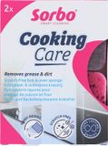 Sorbo Cooking Care – Krasvrije Spons met Vetoplossende Zeep – Set van 2 – Voor Oven & Kookplaat