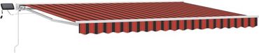 vidaXL Parasol solaire manuelle avec éclairage LED à énergie solaire 5 x 3,5 m Orange